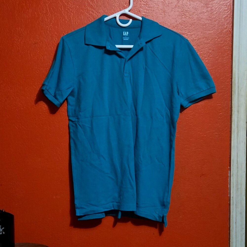 Old Navy Stretch Pique Polo – Men’s Small – Green Mirage